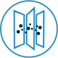 The treated air is subjected to an ionising action and purified with anti-dust filters, activated carbon and cold catalytic filters.