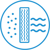 Electrostatic filter (with anti-dust function) and HEPA filter with an effectiveness of 99.9% on PM 2.5 particles and 99.7% on PM 0.3.